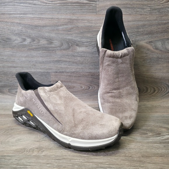 Merrell Shoes Men 14 Gray Suede Jungle Moc 2.0 Air Cushioned Vibram Sole Comfort - Picture 1 of 16